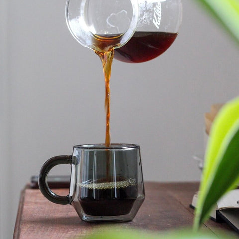 Coffee poured into a Hearth mug.